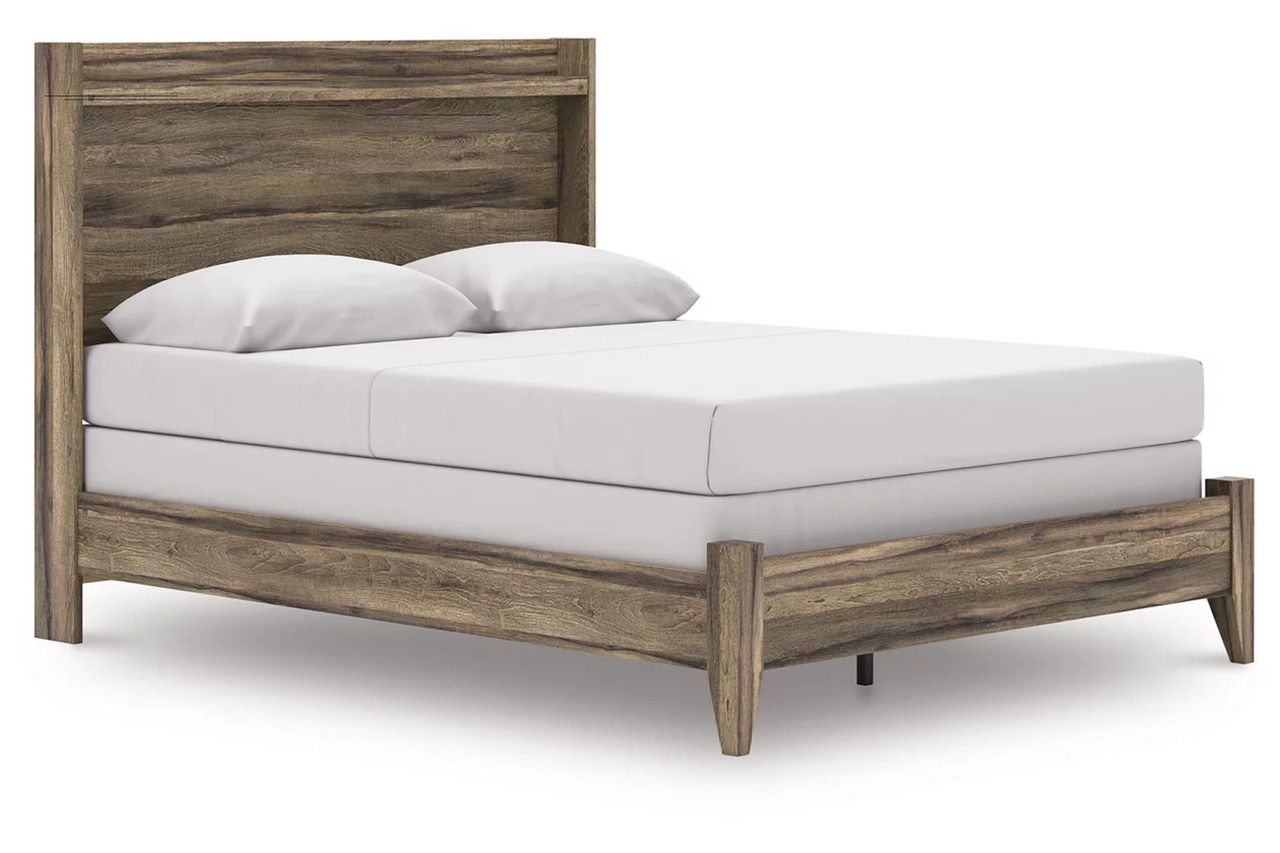 Jusika Queen Panel Bed In Brown NCB2005B2