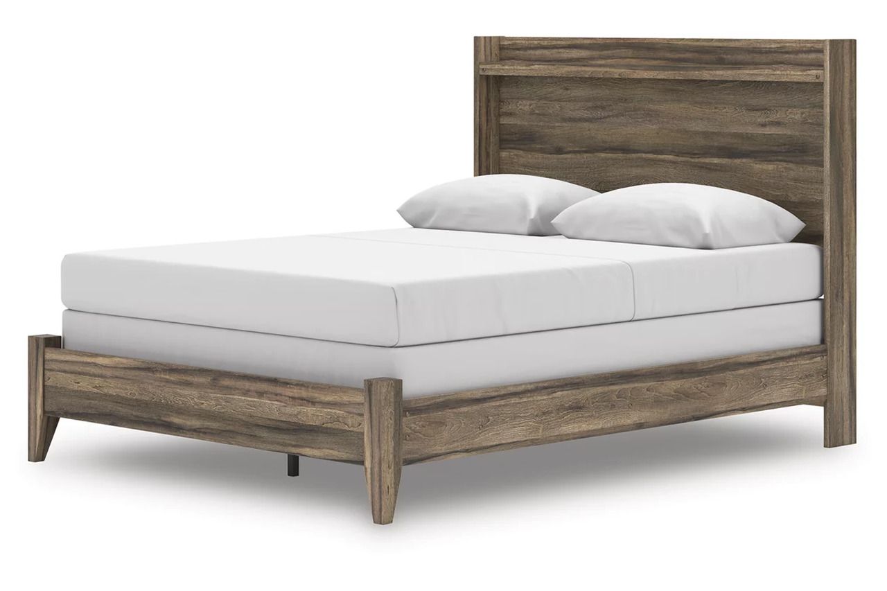 Jusika Queen Panel Bed In Brown NCB2005B2