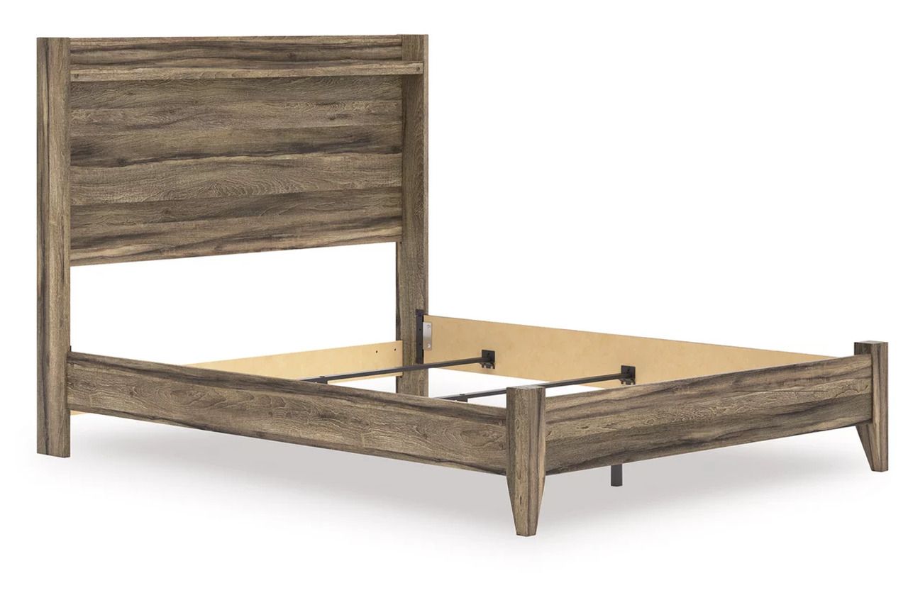 Jusika Queen Panel Bed In Brown NCB2005B2