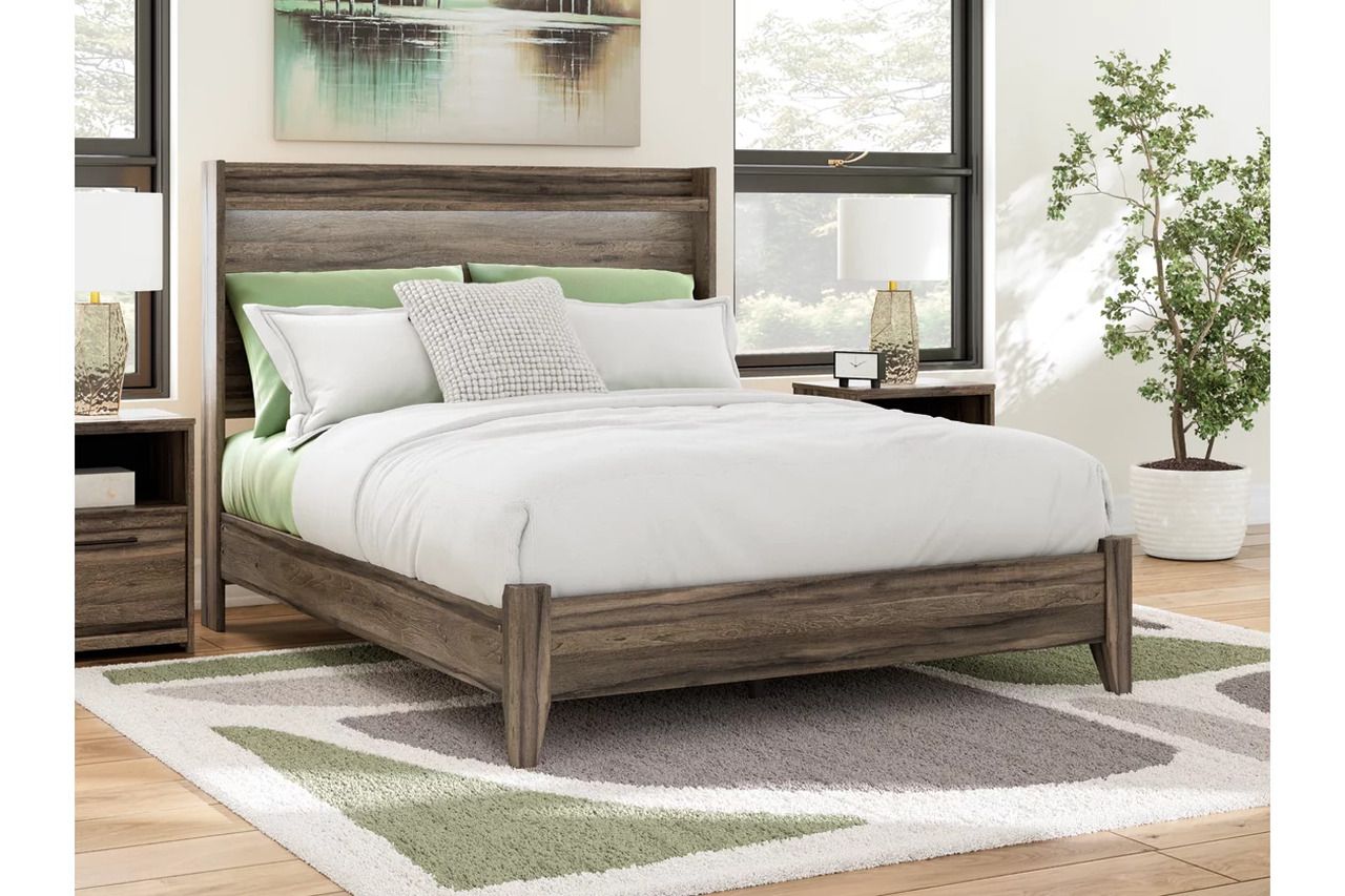 Jusika Queen Panel Bed In Brown NCB2005B2