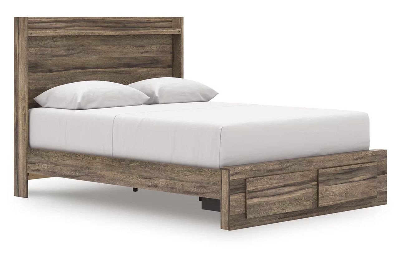 Jusika Queen Panel Storage Bed In Brown NCB2005B4