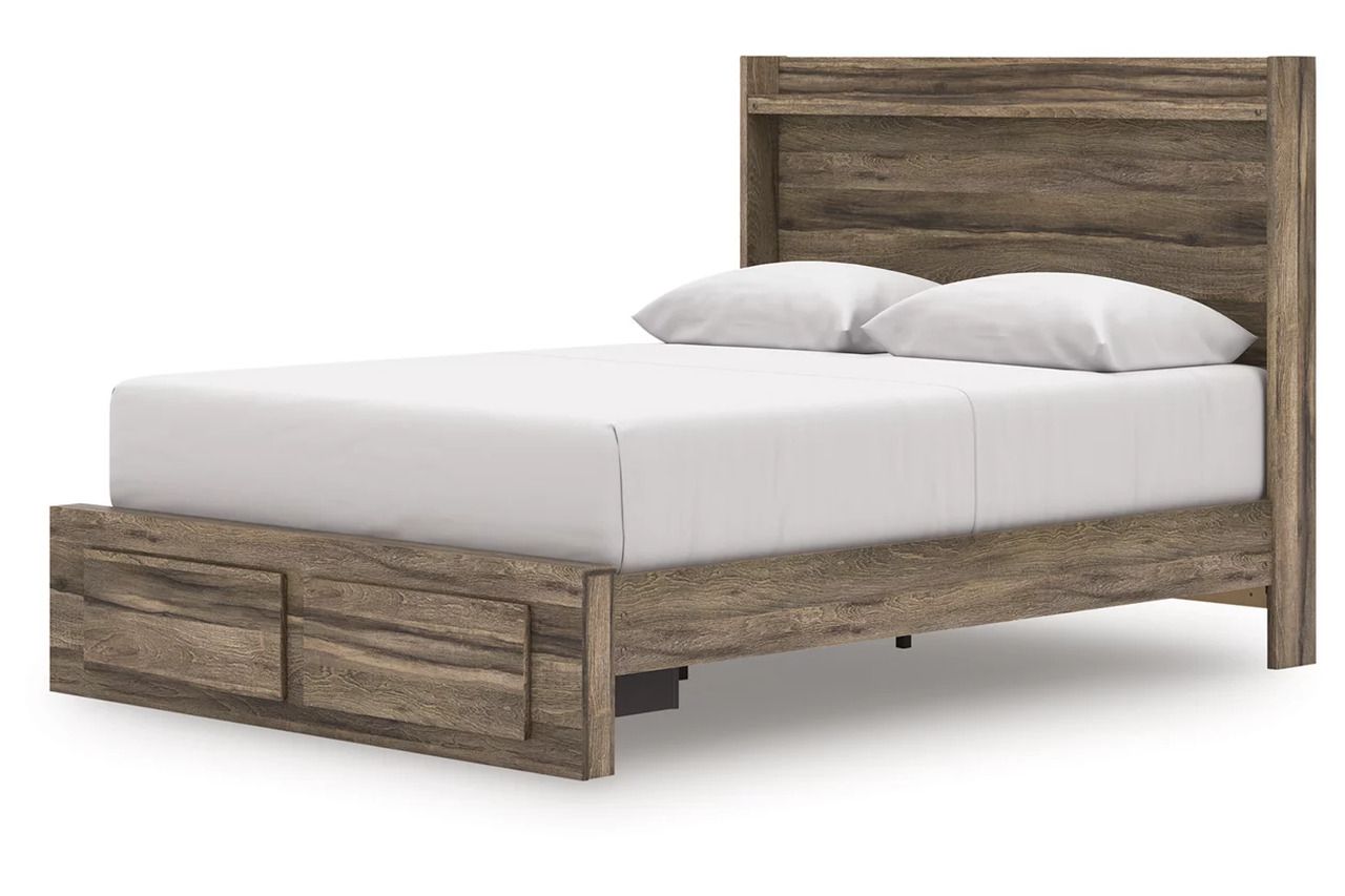 Jusika Queen Panel Storage Bed In Brown NCB2005B4