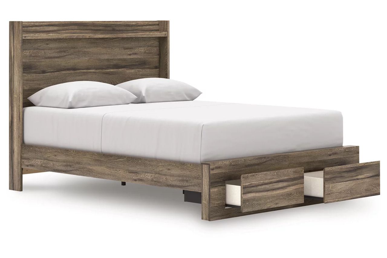 Jusika Queen Panel Storage Bed In Brown NCB2005B4