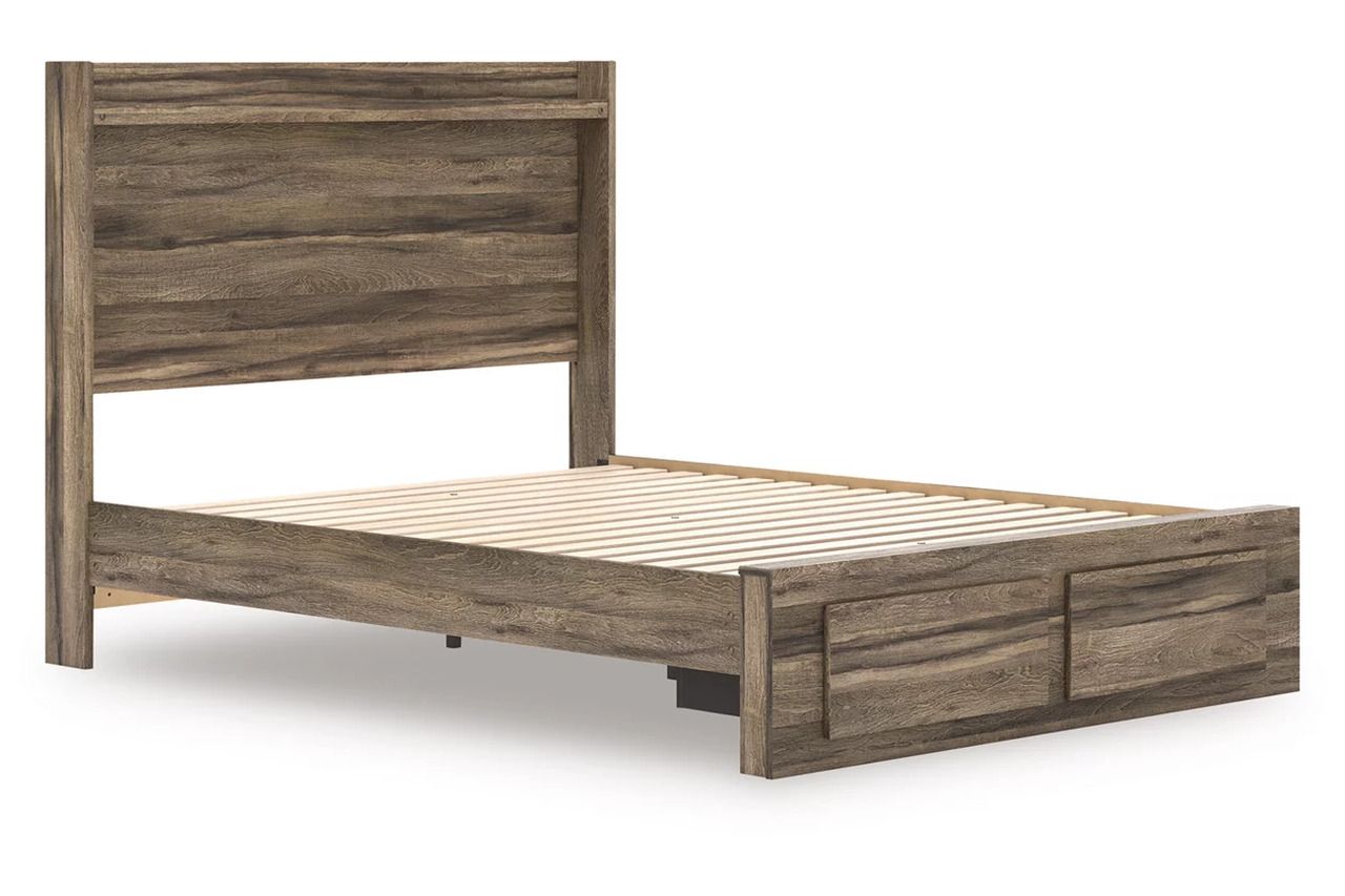 Jusika Queen Panel Storage Bed In Brown NCB2005B4
