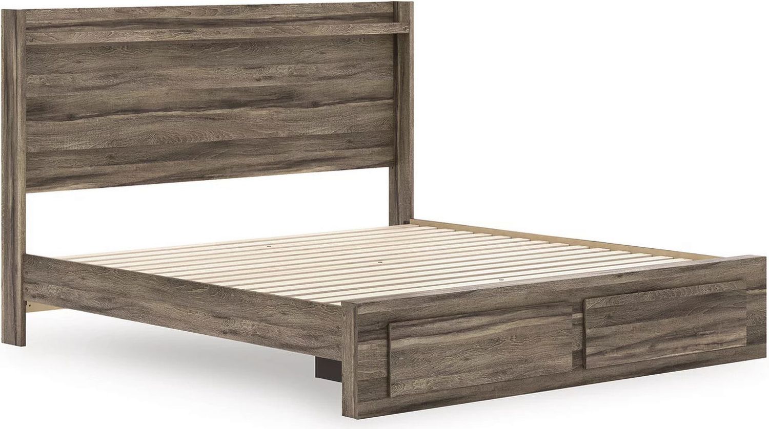 Jusika King Panel Storage Bed In Brown NCB2005B7