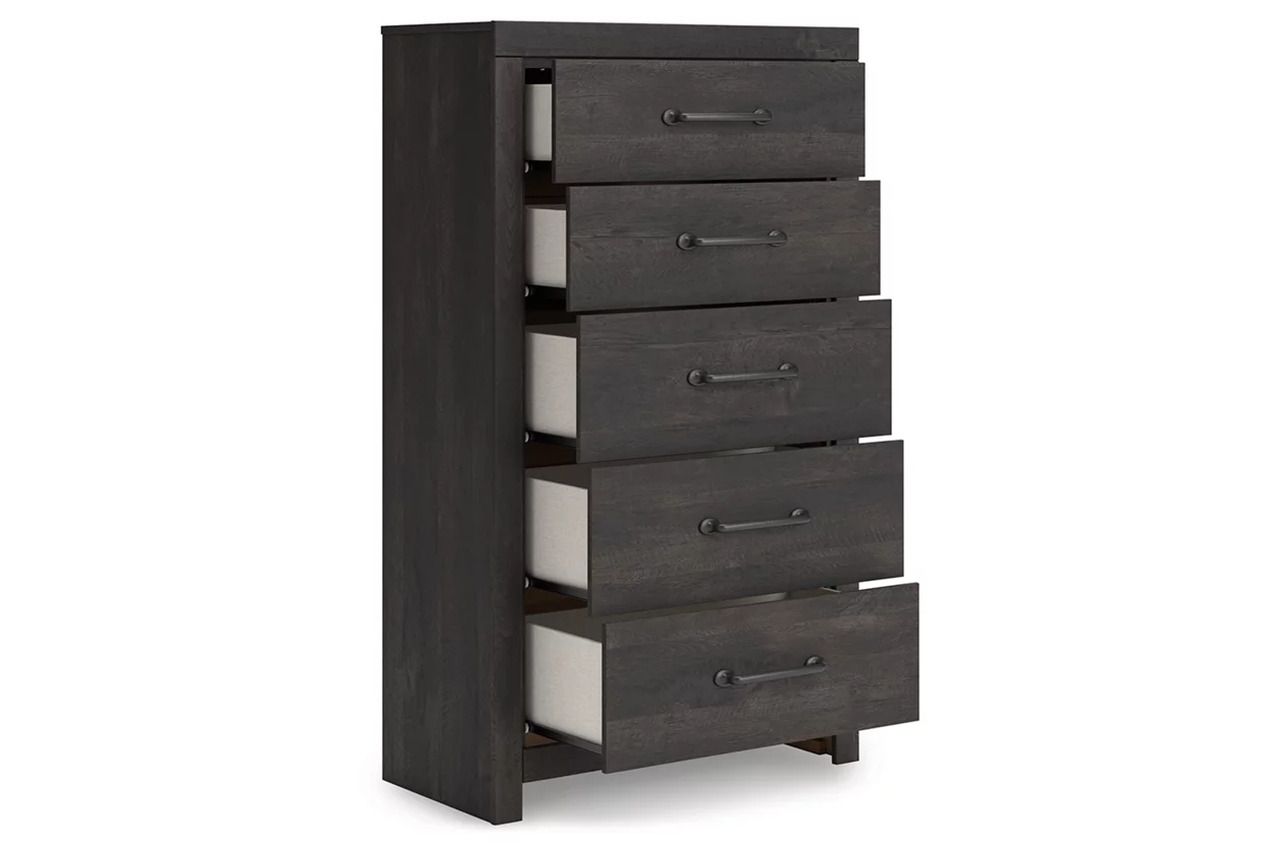 Granaport Chest of Drawers In Dark Gray NCB210846