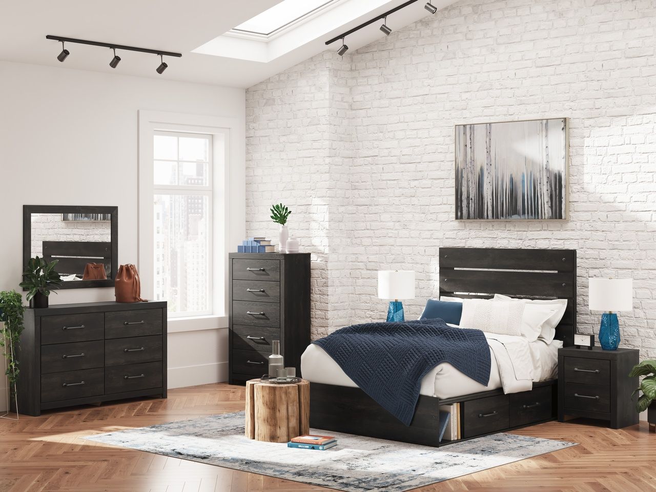 Granaport Chest of Drawers In Dark Gray NCB210846