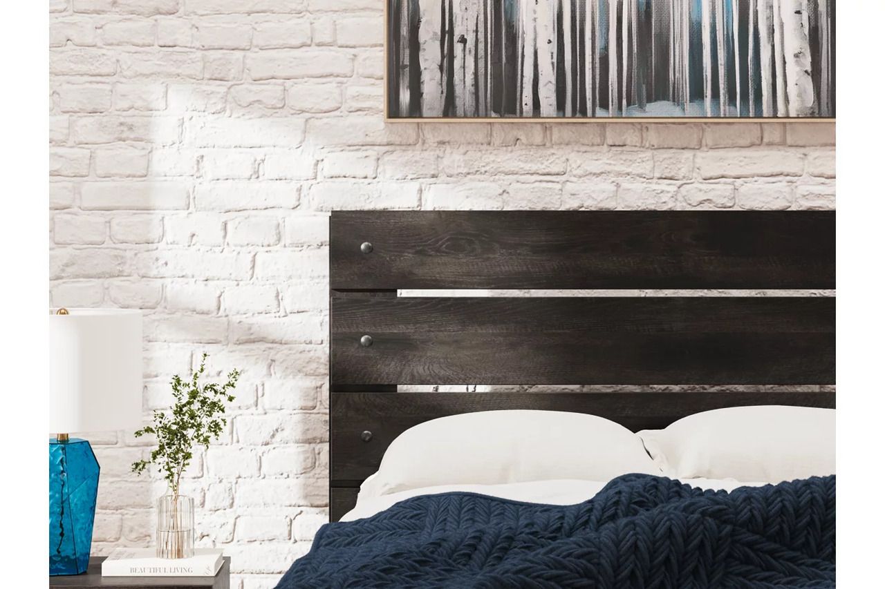 Granaport Twin Panel Bed In Dark Gray NCB2108B11