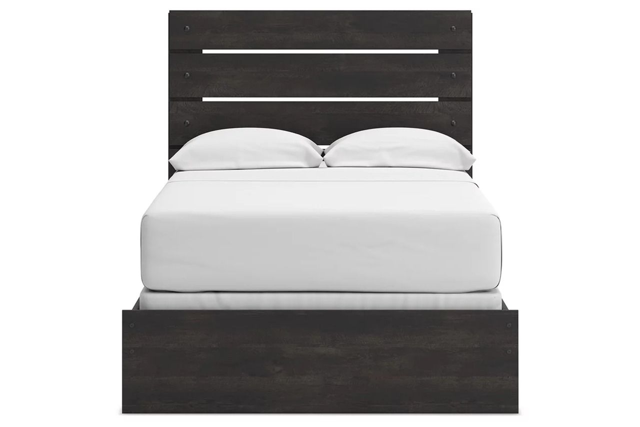 Granaport Full Panel Bed In Dark Gray NCB2108B12