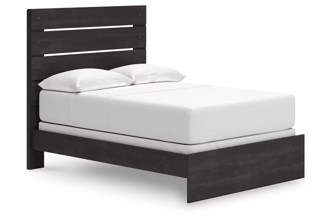 Granaport Full Panel Bed In Dark Gray NCB2108B12