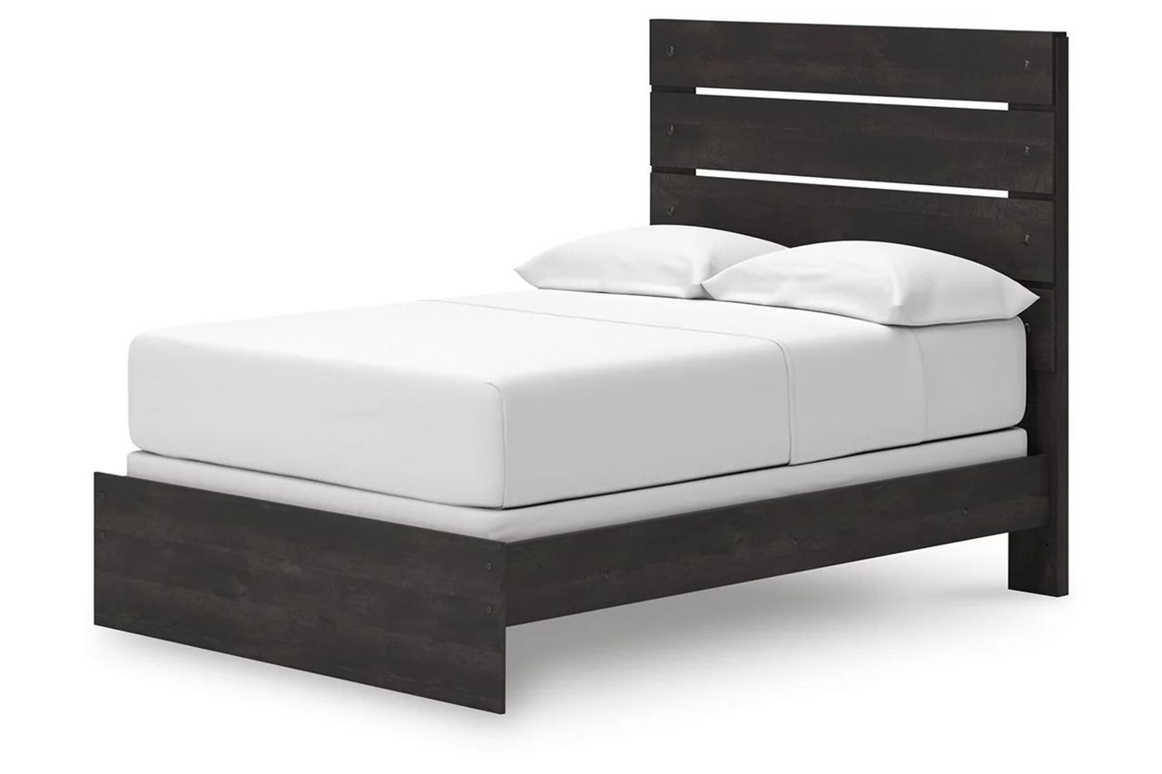 Granaport Full Panel Bed In Dark Gray NCB2108B12