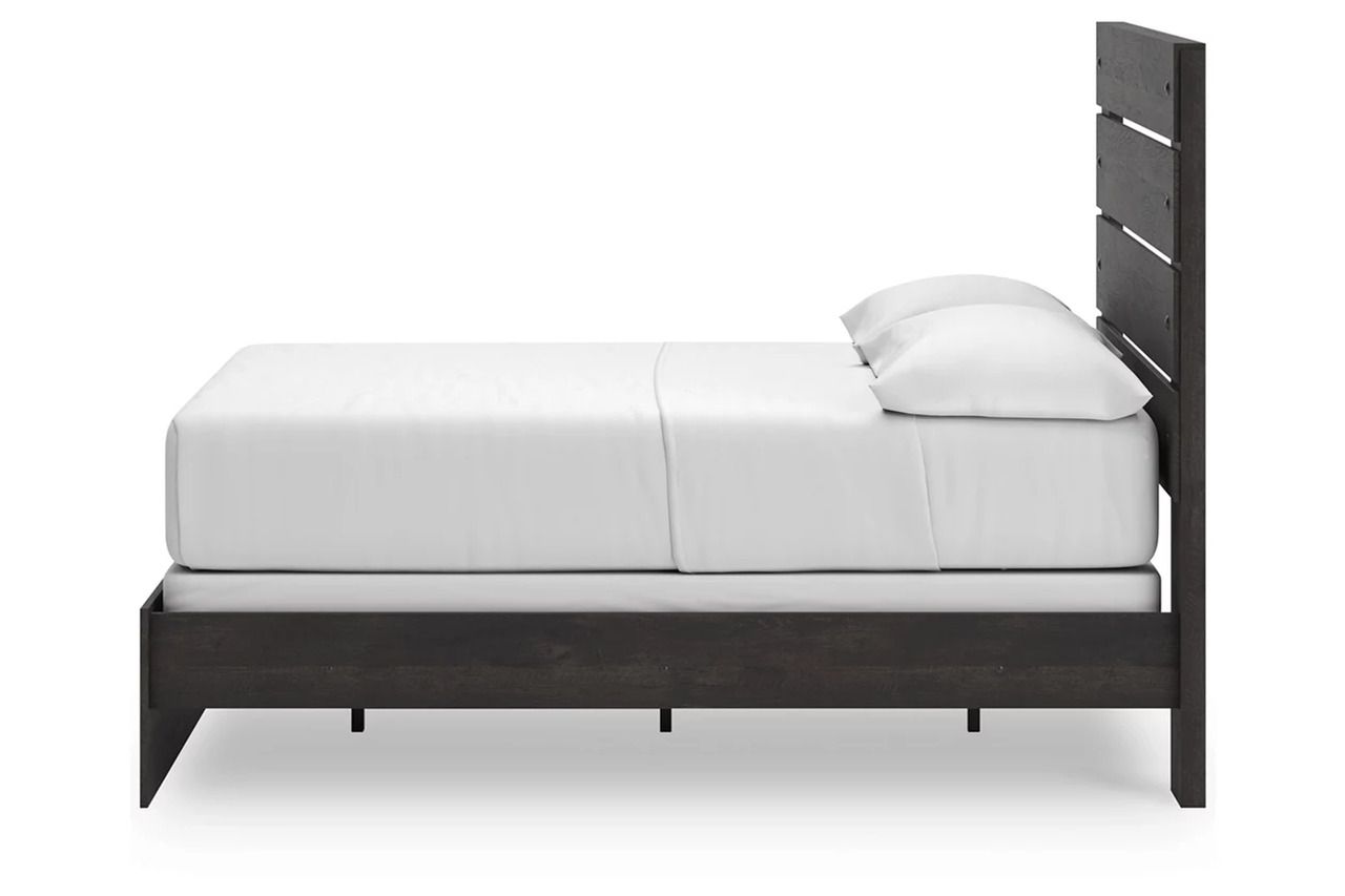 Granaport Full Panel Bed In Dark Gray NCB2108B12