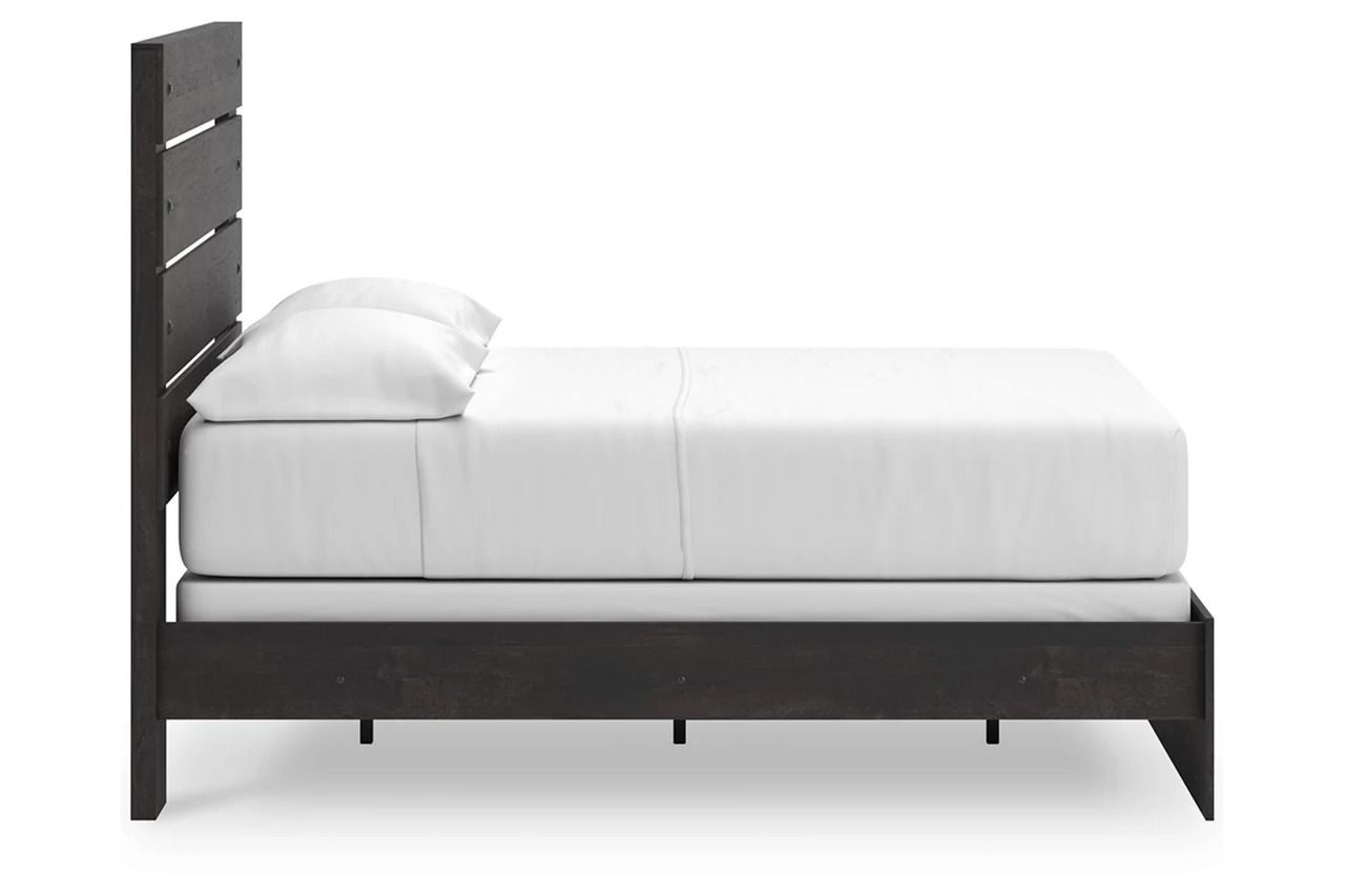 Granaport Full Panel Bed In Dark Gray NCB2108B12