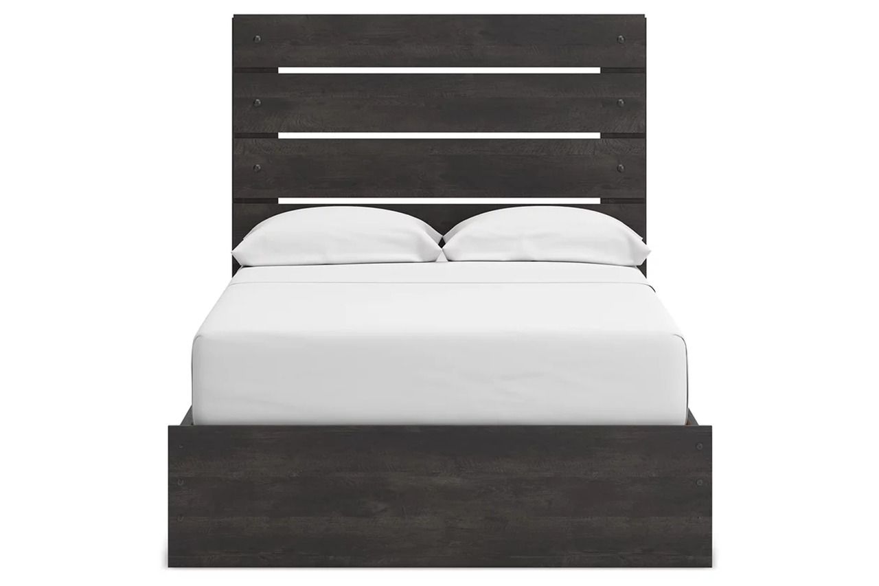 Granaport Full Panel Storage Bed In Dark Gray NCB2108B15