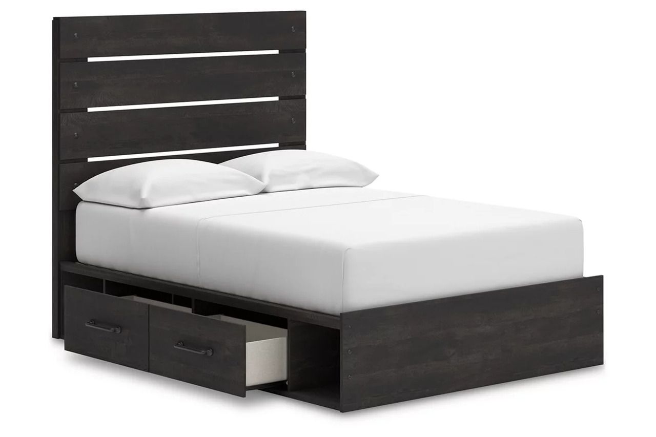 Granaport Full Panel Storage Bed In Dark Gray NCB2108B15