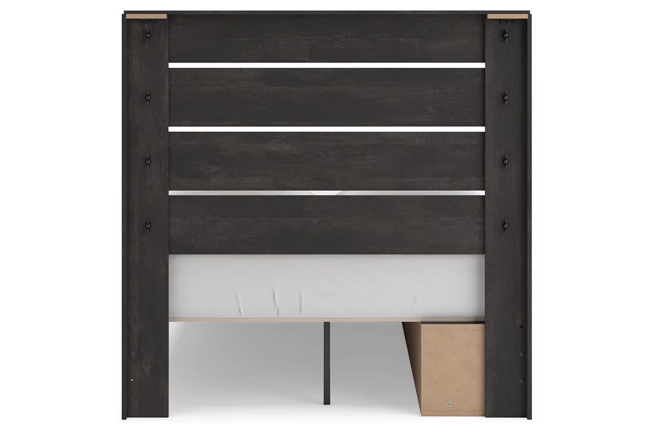 Granaport Full Panel Storage Bed In Dark Gray NCB2108B15