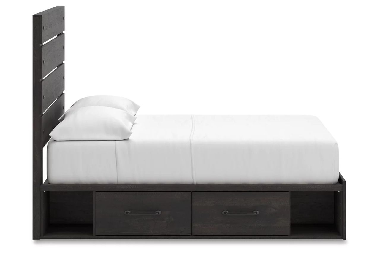 Granaport Full Panel Storage Bed In Dark Gray NCB2108B15