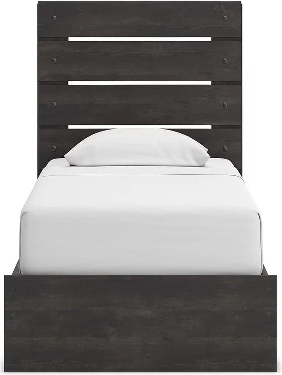 Granaport Twin Panel Storage Bed In Dark Gray NCB2108B17