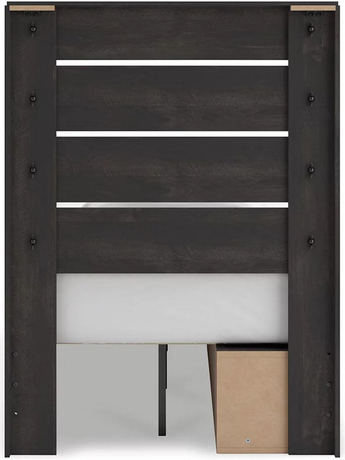 Granaport Twin Panel Storage Bed In Dark Gray NCB2108B17