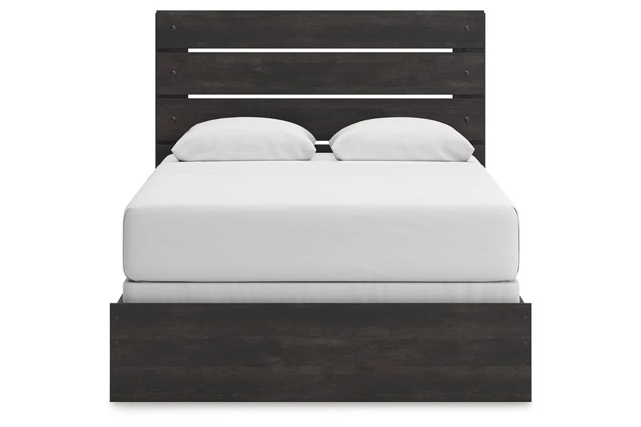 Granaport Queen Panel Bed In Dark Gray NCB2108B2