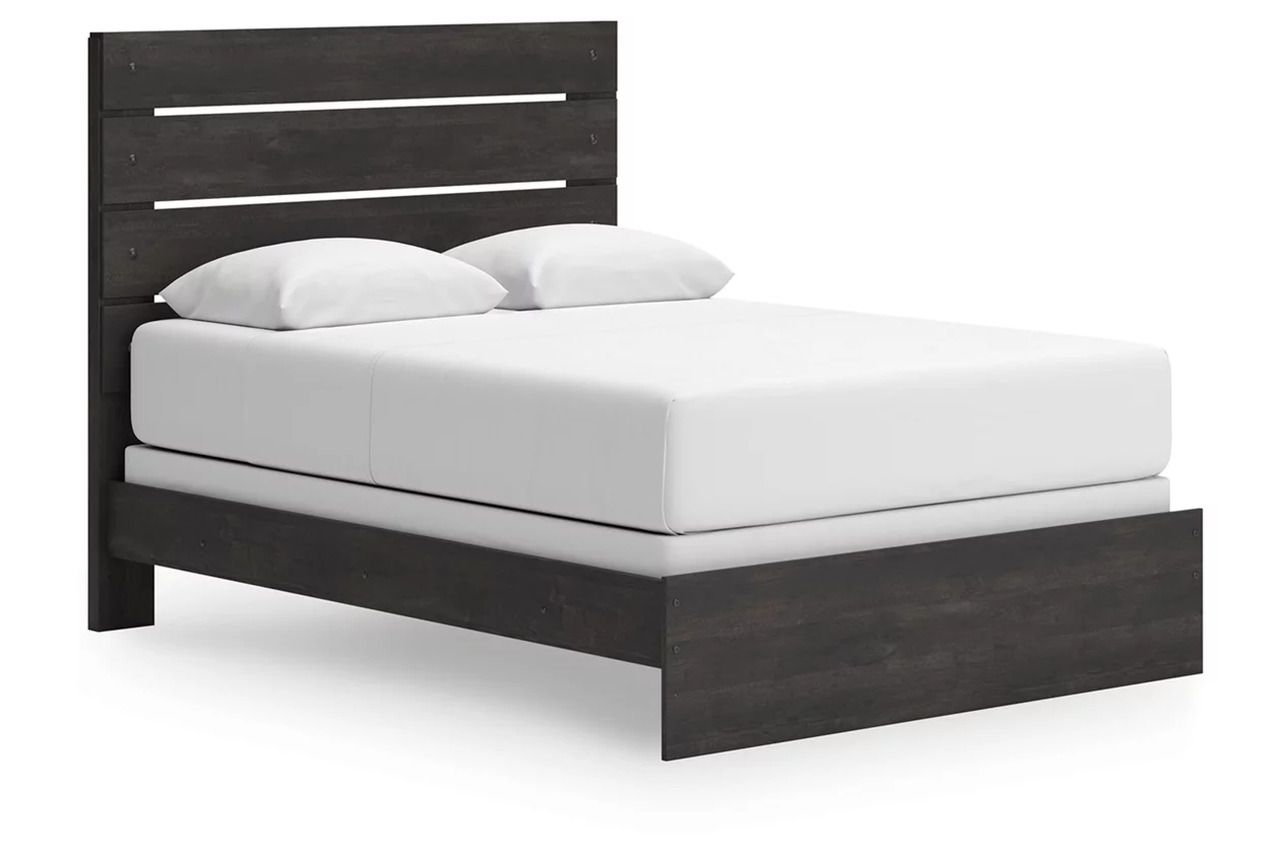 Granaport Queen Panel Bed In Dark Gray NCB2108B2