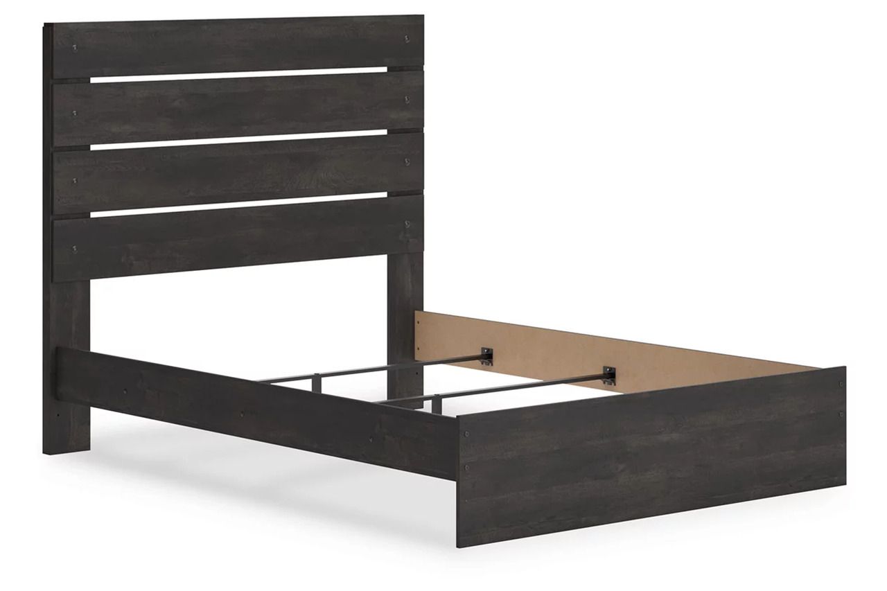 Granaport Queen Panel Bed In Dark Gray NCB2108B2