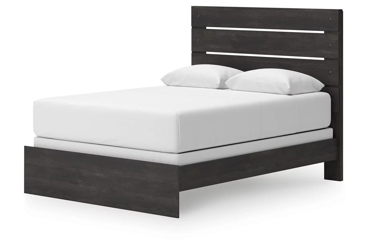 Granaport Queen Panel Bed In Dark Gray NCB2108B2