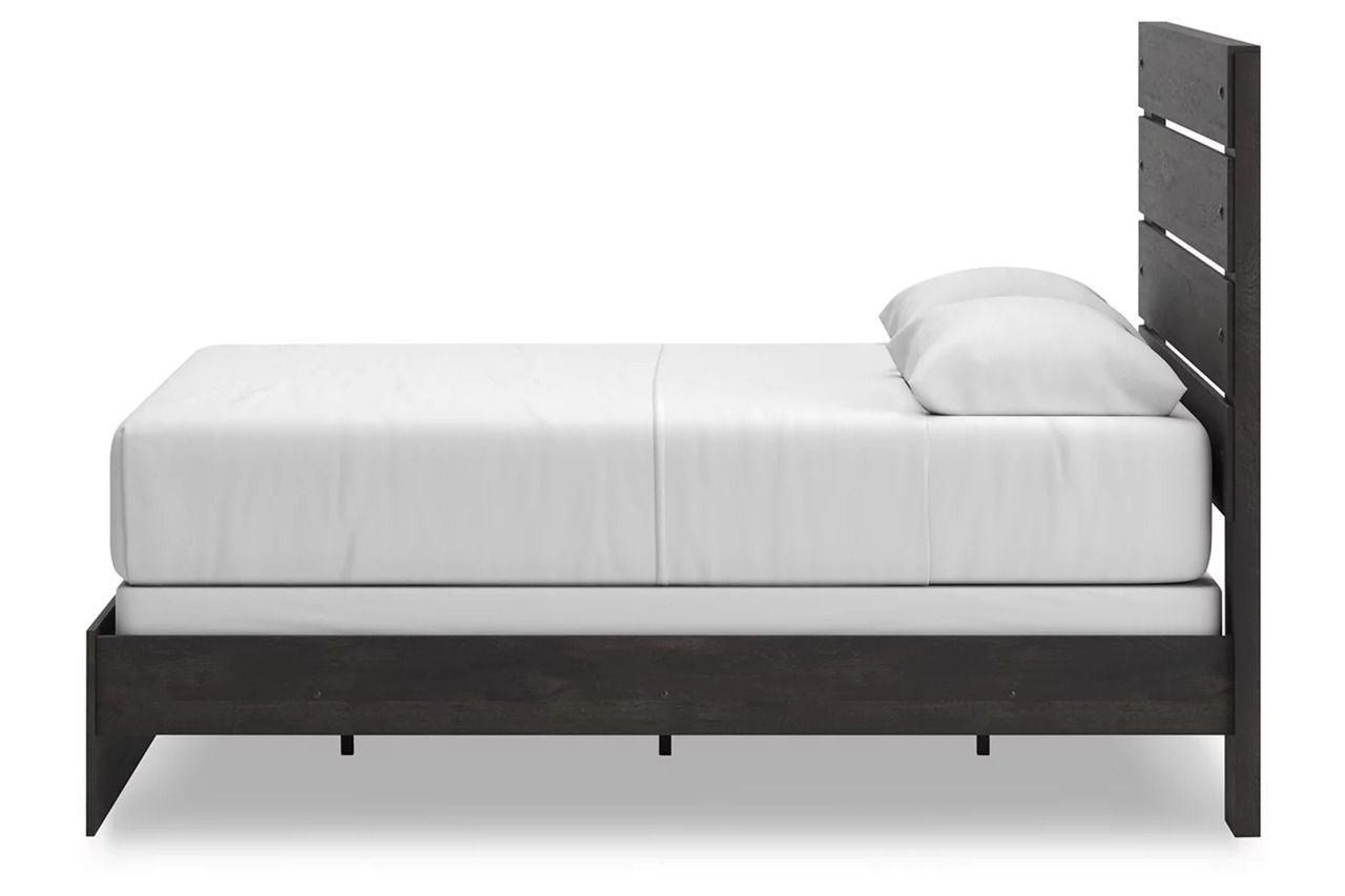 Granaport Queen Panel Bed In Dark Gray NCB2108B2