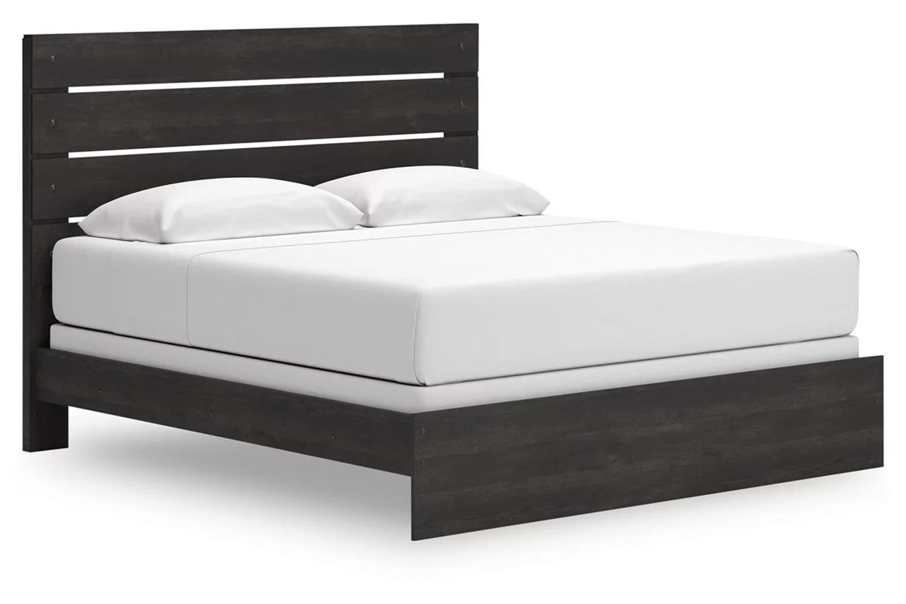 Granaport King Panel Bed In Dark Gray NCB2108B8
