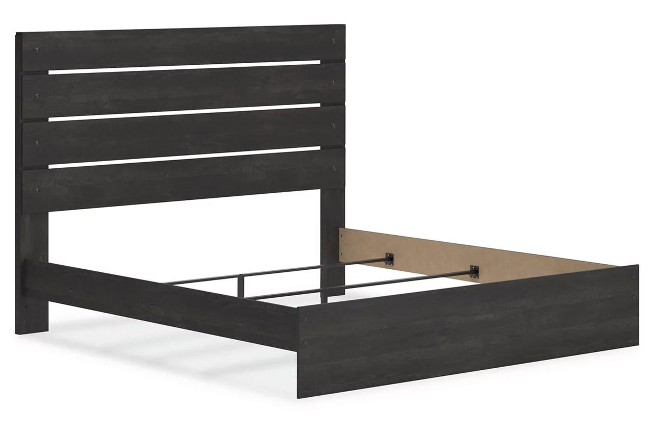 Granaport King Panel Bed In Dark Gray NCB2108B8