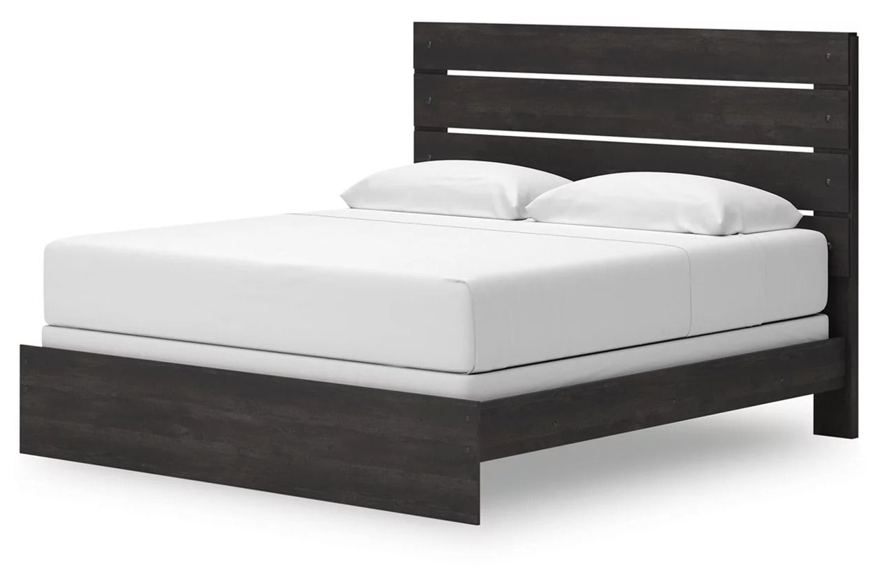 Granaport King Panel Bed In Dark Gray NCB2108B8