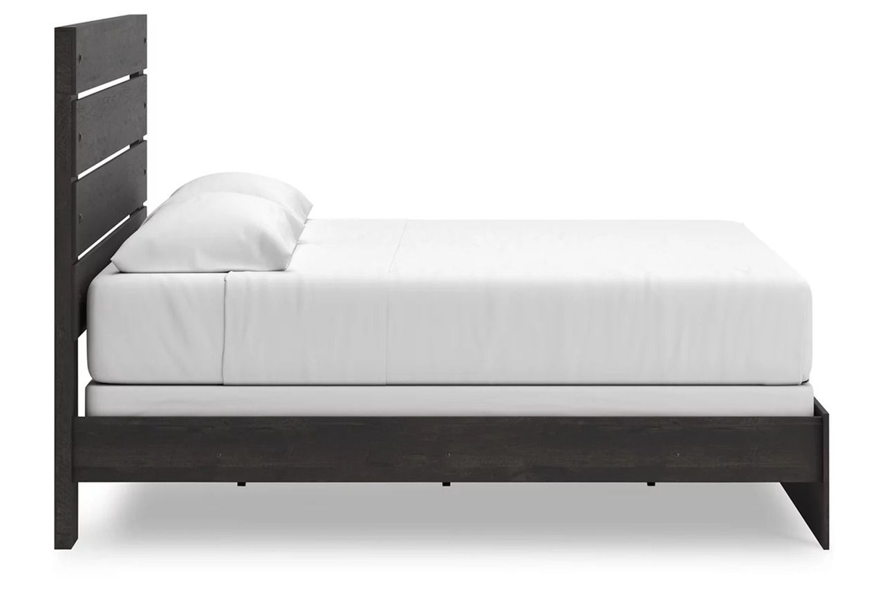 Granaport King Panel Bed In Dark Gray NCB2108B8