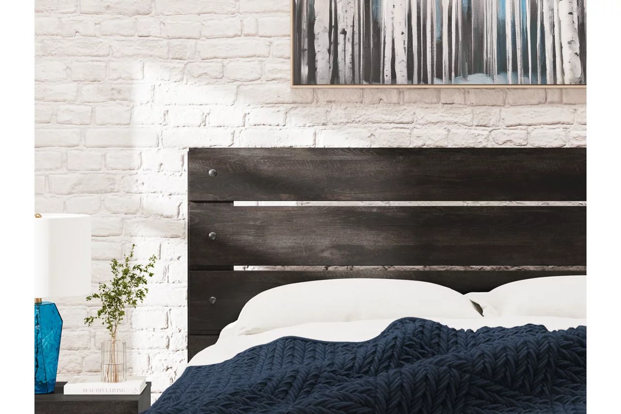 Granaport King Panel Bed In Dark Gray NCB2108B8
