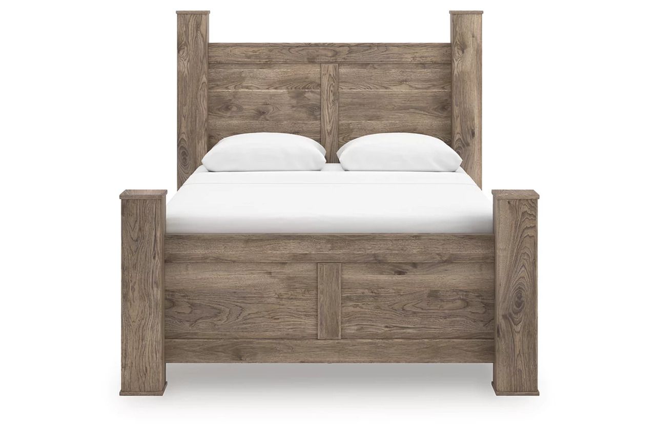 Stanziford Queen Poster Bed In Brown NCB2260B4