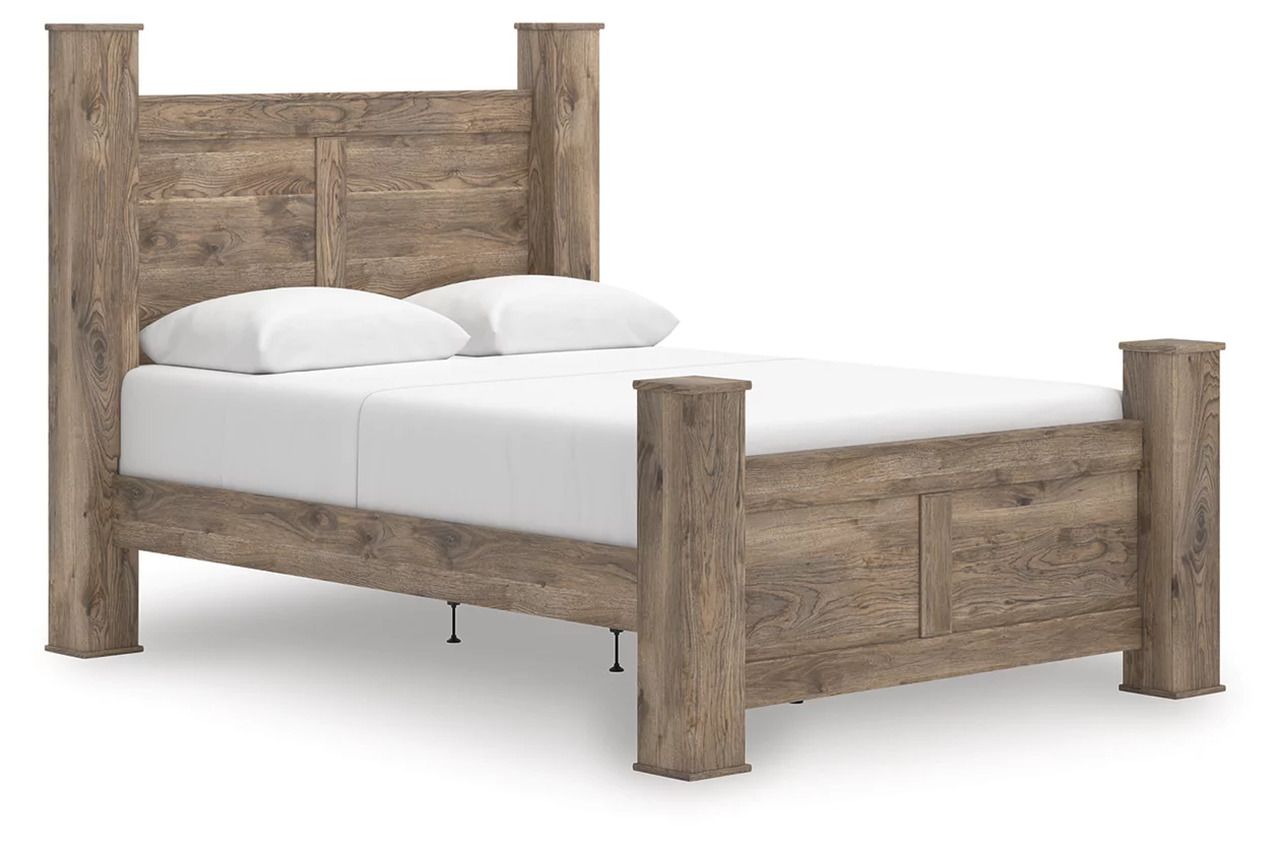 Stanziford Queen Poster Bed In Brown NCB2260B4