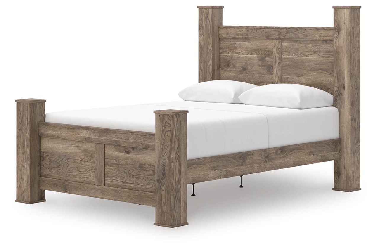 Stanziford Queen Poster Bed In Brown NCB2260B4
