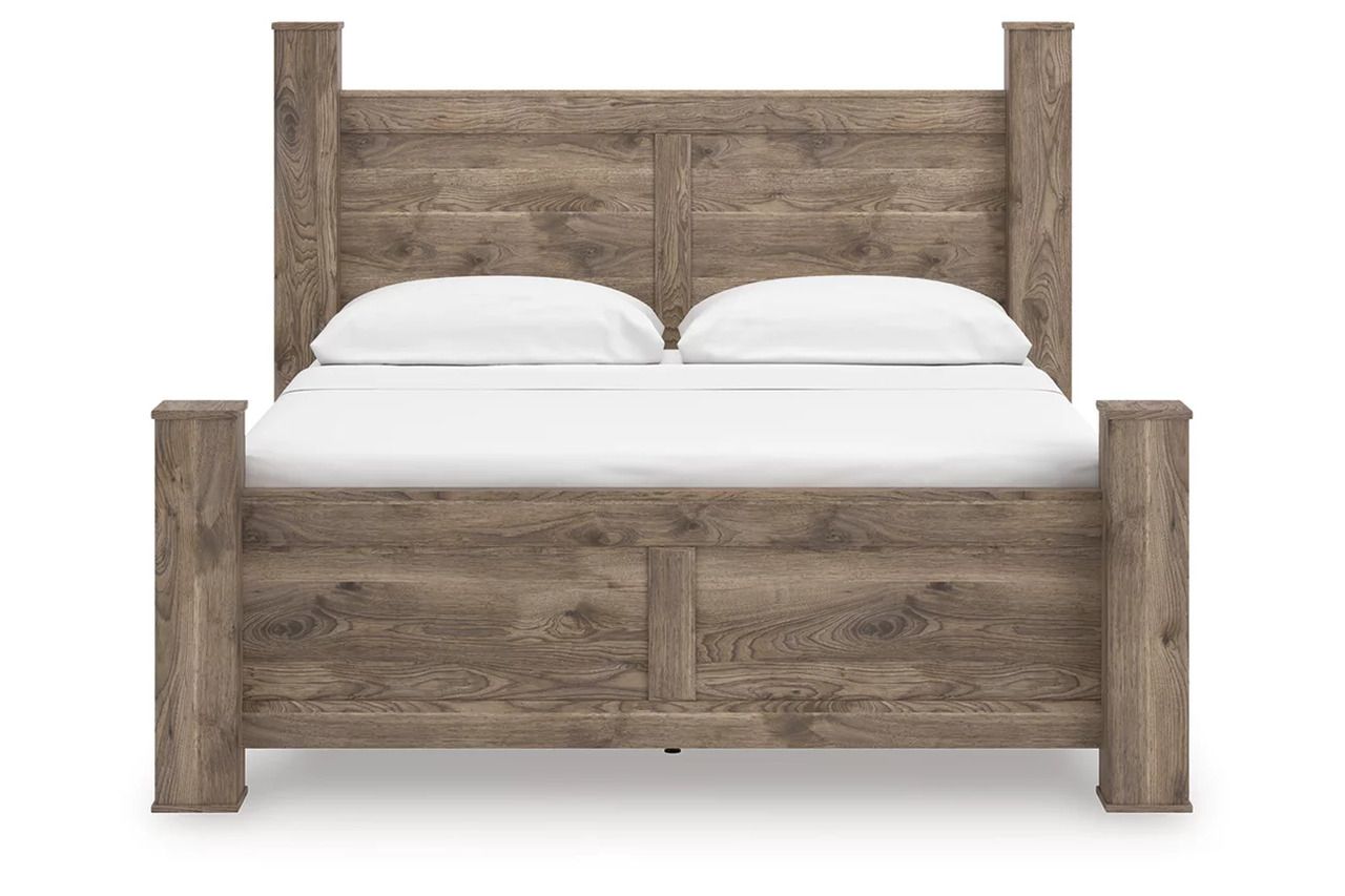 Stanziford King Poster Bed In Brown NCB2260B7