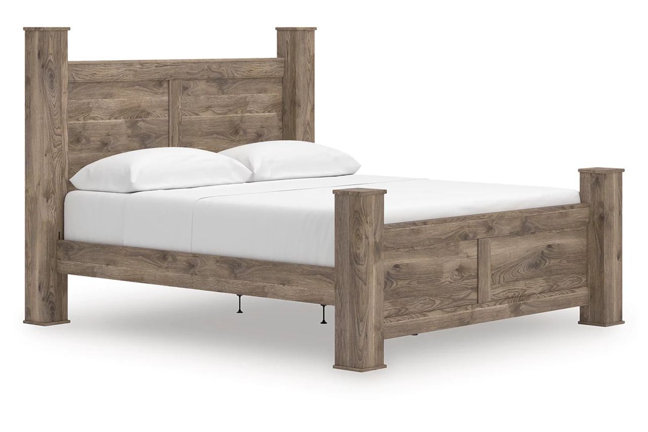 Stanziford King Poster Bed In Brown NCB2260B7