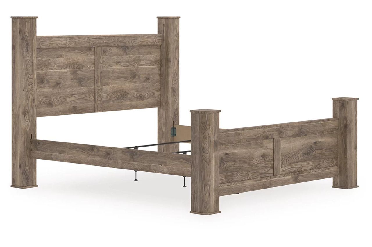 Stanziford King Poster Bed In Brown NCB2260B7