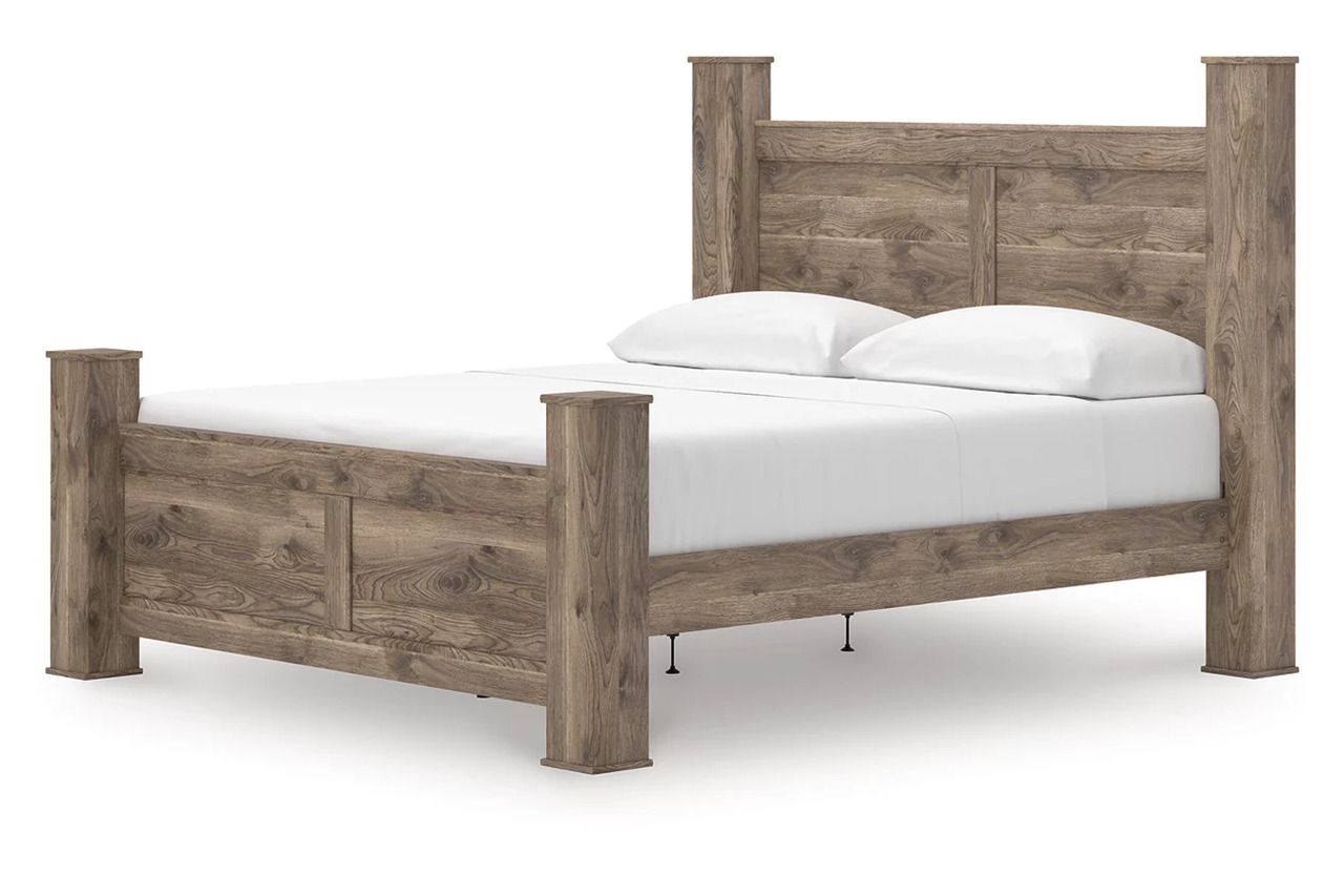 Stanziford King Poster Bed In Brown NCB2260B7