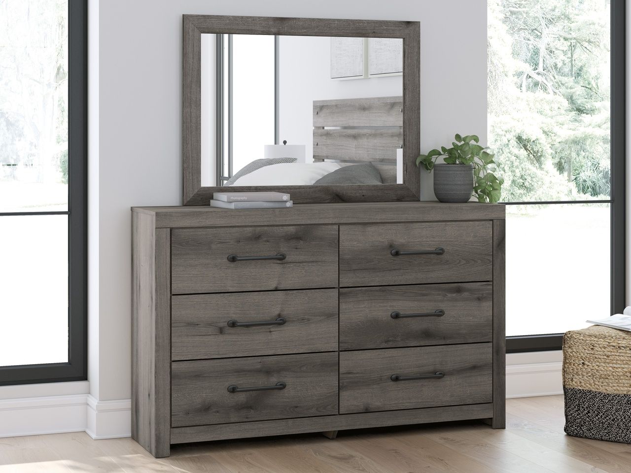 Fondenlane Bedroom Mirror In Brown Gray NCB240536