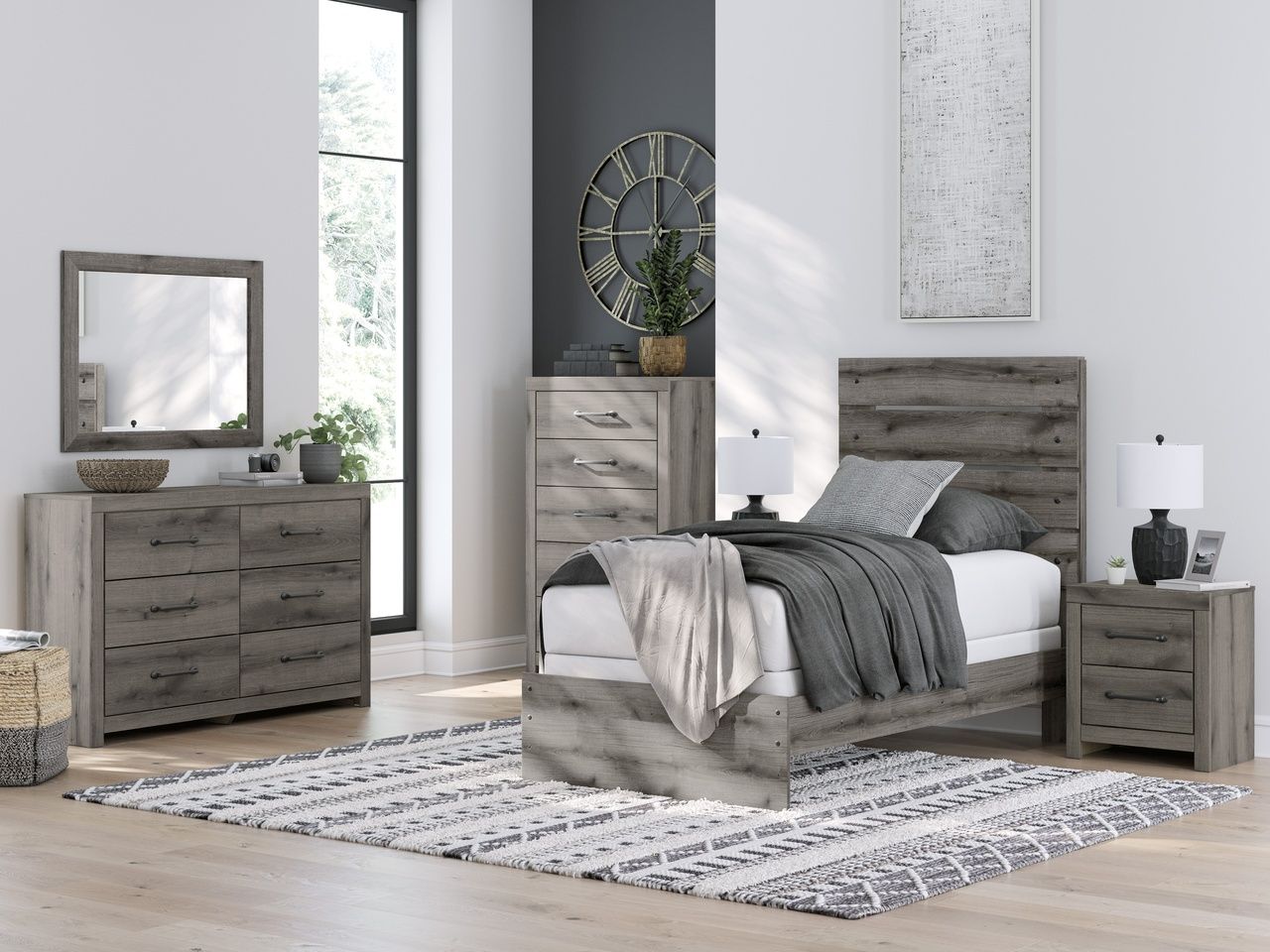 Fondenlane Bedroom Mirror In Brown Gray NCB240536