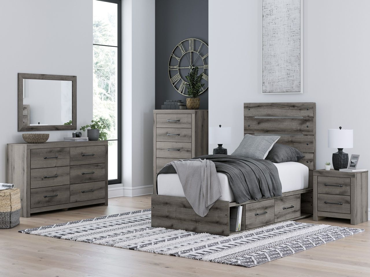 Fondenlane Nightstand In Brown Gray NCB240592