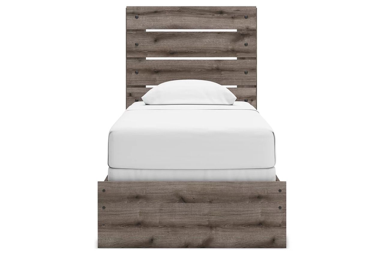 Fondenlane Twin Panel Bed In Brown Gray NCB2405B12