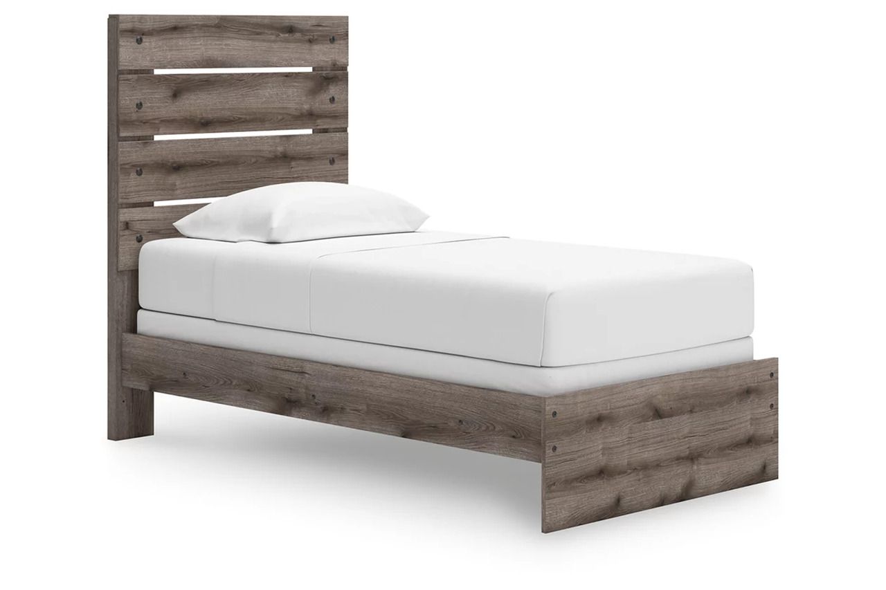 Fondenlane Twin Panel Bed In Brown Gray NCB2405B12
