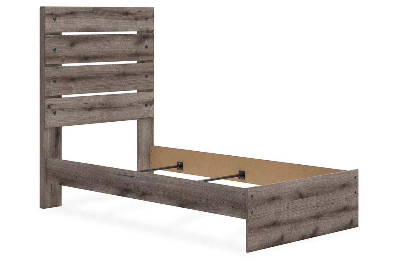 Fondenlane Twin Panel Bed In Brown Gray NCB2405B12