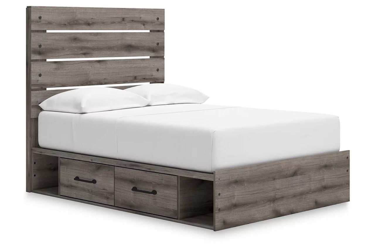 Fondenlane Full Panel Storage Bed In Brown Gray NCB2405B16