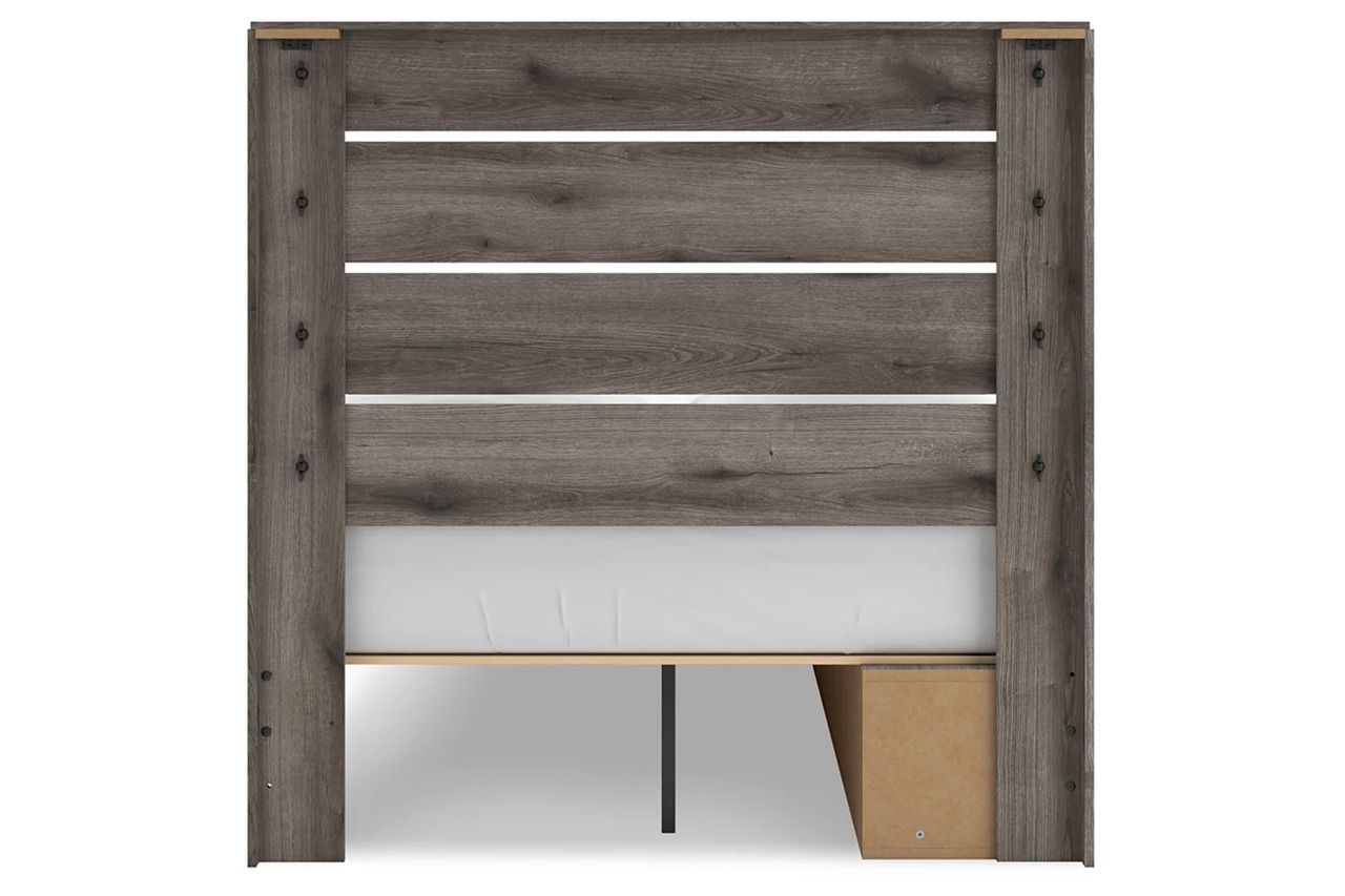 Fondenlane Full Panel Storage Bed In Brown Gray NCB2405B16