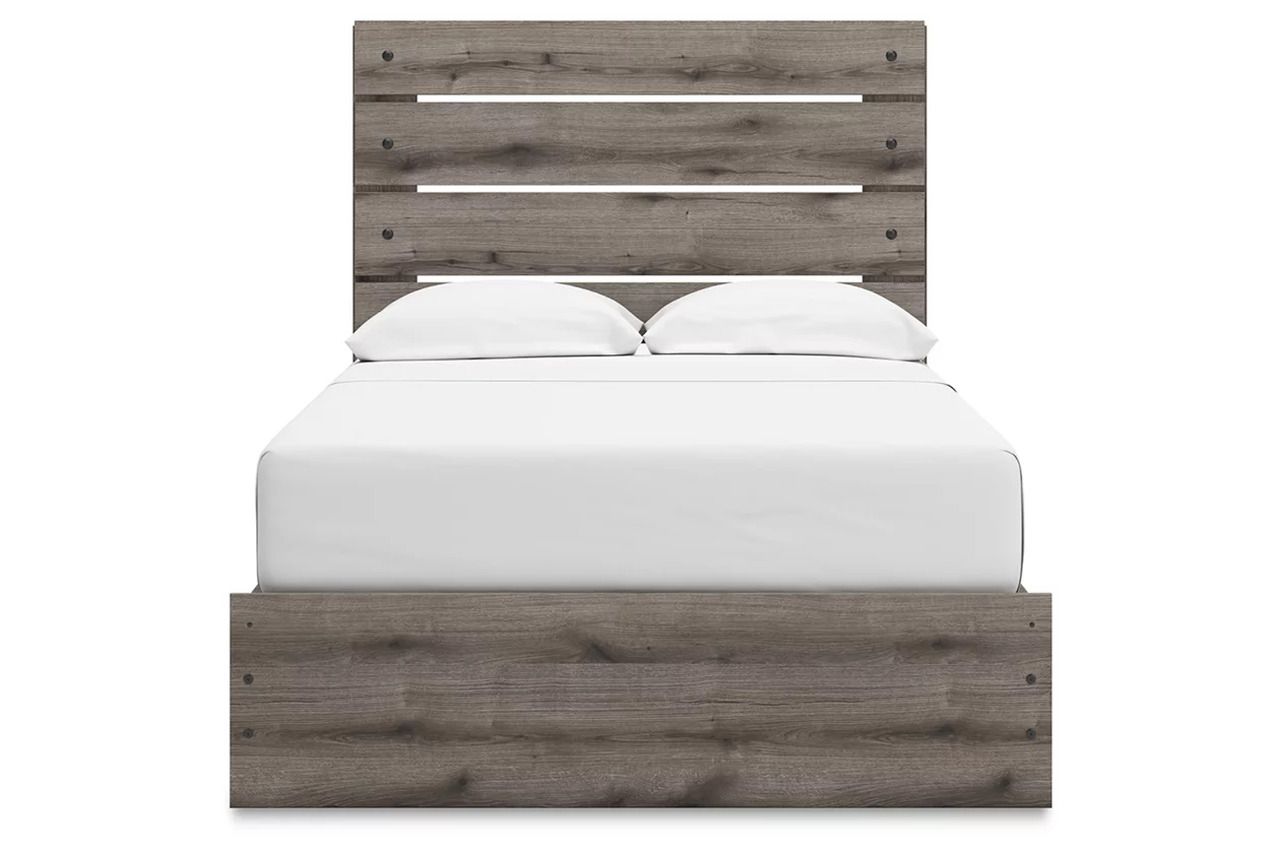 Fondenlane Full Panel Bed with Storage In Brown Gray NCB2405B17