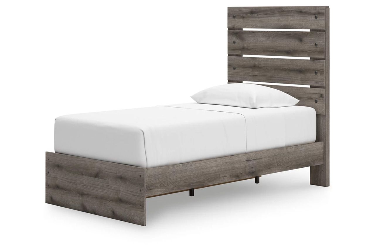 Fondenlane Twin Panel Storage Bed In Brown Gray NCB2405B18